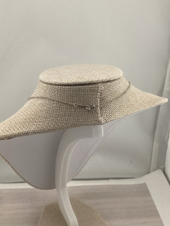 Tiffany & Co. Silver Necklace with Green Heart Pendant - Picture 4 of 4